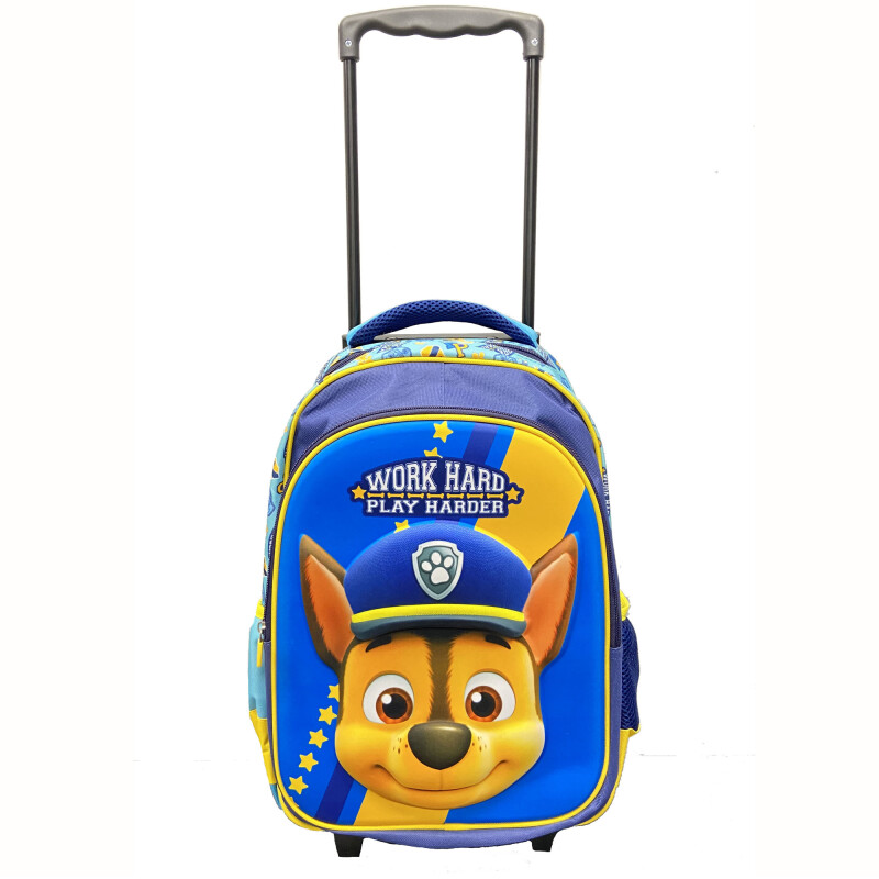 Mochila Paw Patrol c/Carro Azul Marino - Amarillo