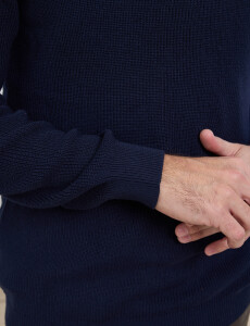 470657 SWEATER HARRINGTON LABEL Azul Oscuro