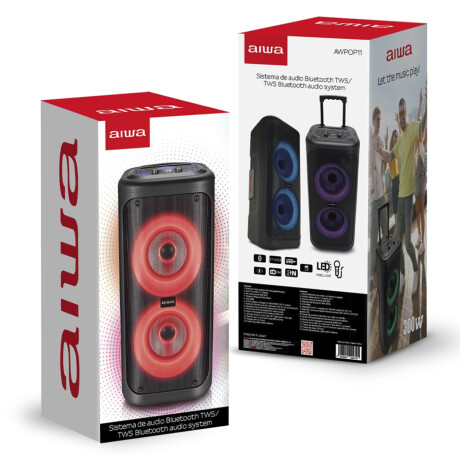 Parlante Torre de Audio Aiwa AWPOP11 600W PMPO Negro