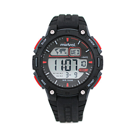 Reloj Mistral Deportivo Silicona Negro 0