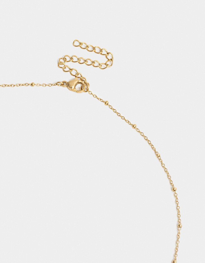 Cadena Corta con Dije Premium Gold Cadena Corta Con Dije Flor - Dorado