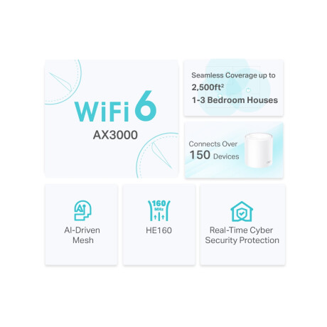 Deco TP-Link X50 Mesh AX3000 Wifi 6 Pack x2 Deco TP-Link X50 Mesh AX3000 Wifi 6 Pack x2