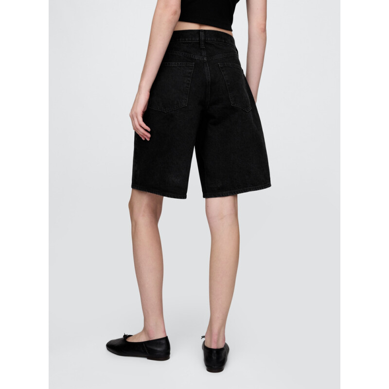 DENIM LONGLINE SHORT TRUE BLACK