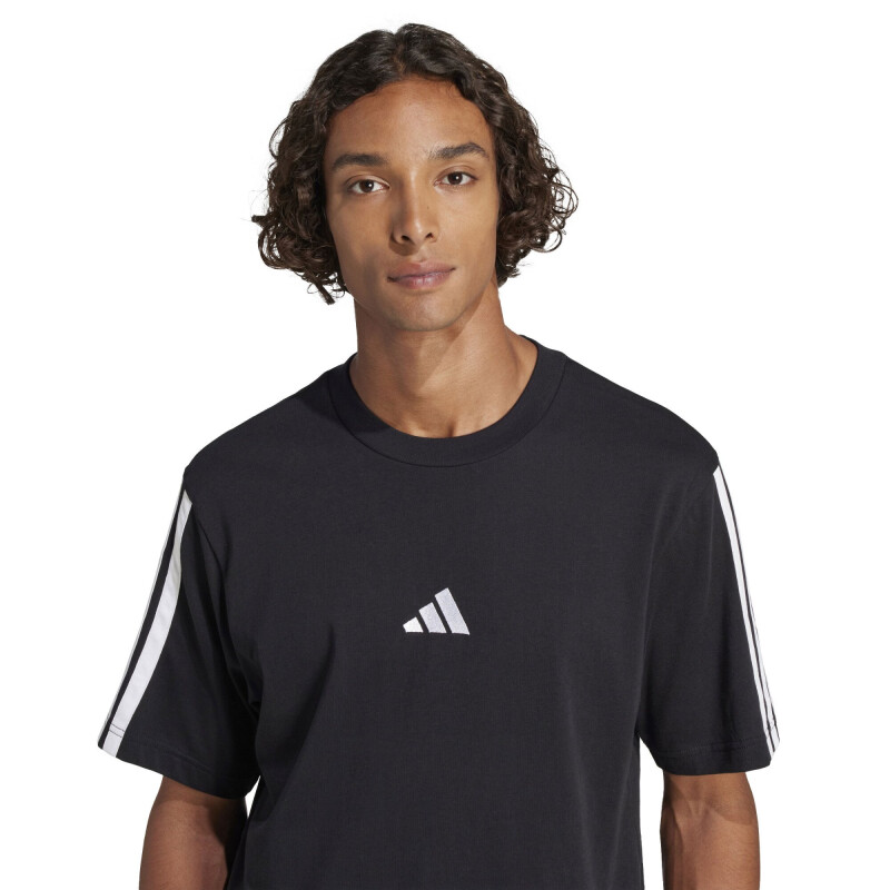Remera de Hombre Adidas Essentials 3 Negro - Blanco