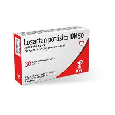 Losartan Potasico 50 Mg. 30 Comp. Losartan Potasico 50 Mg. 30 Comp.