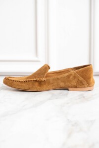 Mocasín Gamuza Cuero Camel
