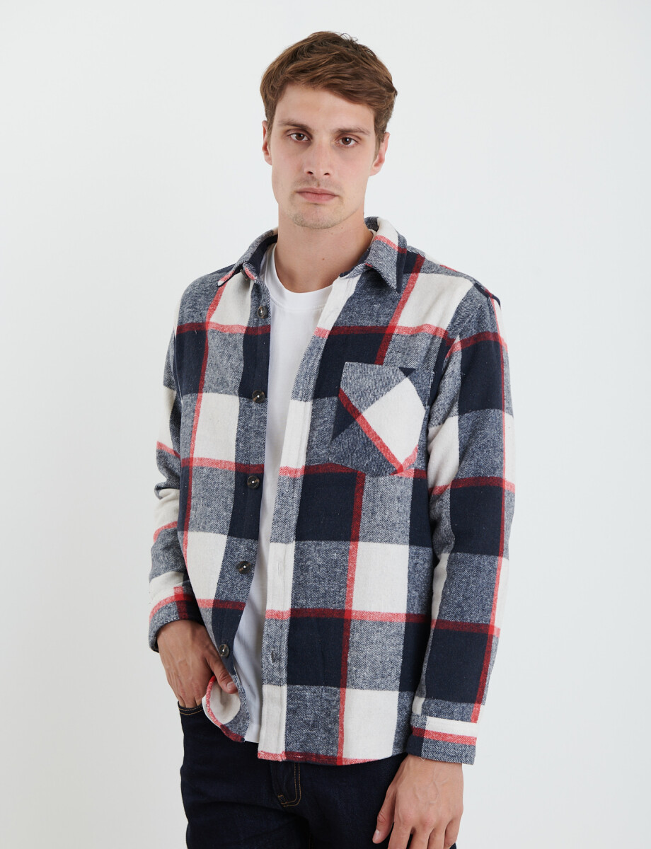 300563 SOBRECAMISA HARRY Azul Osc/rojo