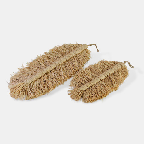 SET DECO HOJAS COLG BEIGE 2PZAS Unica
