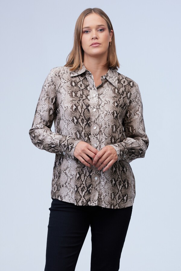 Camisa Print MARRON/MULTI