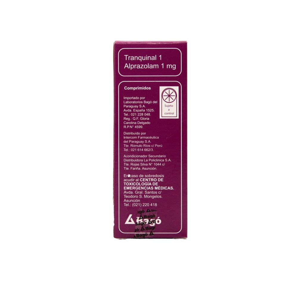 TRANQUINAL 1 MG. CJ X 50 COMPRIMIDOS única