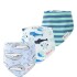 Set baberos bandana x3 ballenas celeste