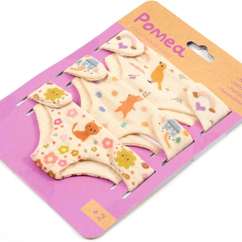 Set x 3 pañales para muñecas Set x 3 pañales para muñecas