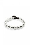 PULSERA CON CUENTAS PEQEÑAS DE ALEACIÓN DE METALES BAÑADAS EN PLATA DE LEY Pulsera
