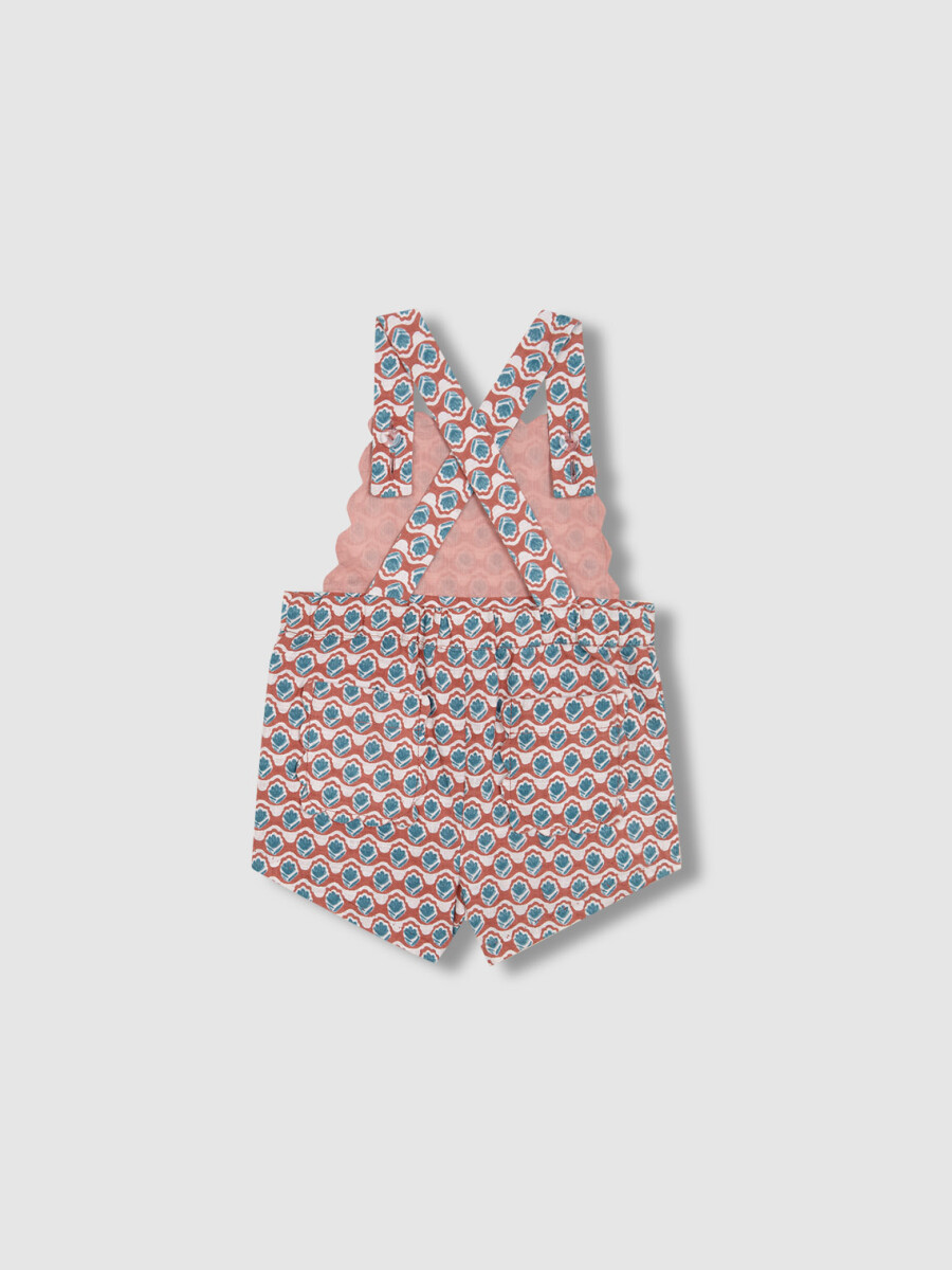 Peto Corto Estampado Con Detalles En Ondas Blanco