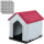 Casa Cucha Mascota Perro 60x66x52 Resistente + Piso Rojo