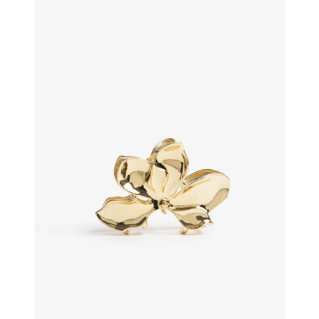 Broche Metálico Flor Dorado