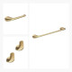 Set De Accesorios Oro Mate Linea Epuyenm Incluye 2 Perchas, Portarollo Y Toallero Barral 40 Cm. 000