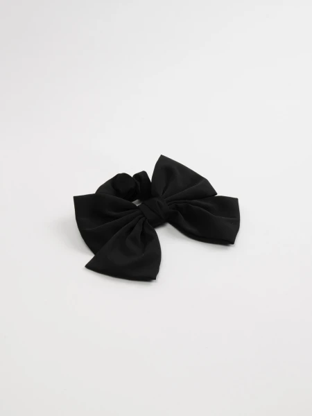 Scrunchie pointelle Negro
