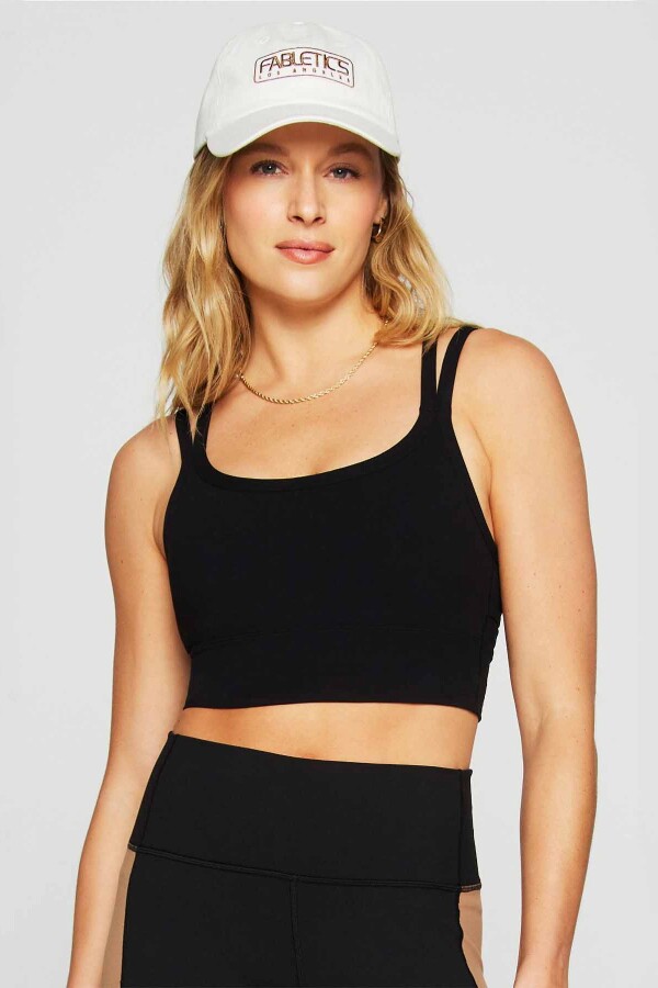 Top Principal Longline Medium Impact Sports Bra Mujer Black