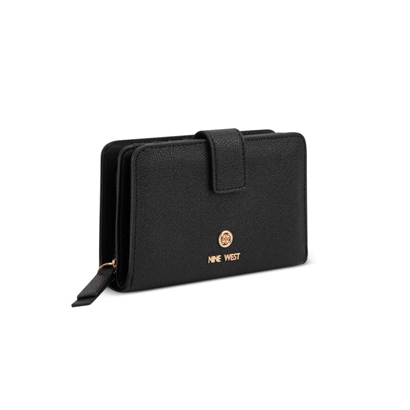 Small Leather Good Lockup 9 Slg French Wallet Black