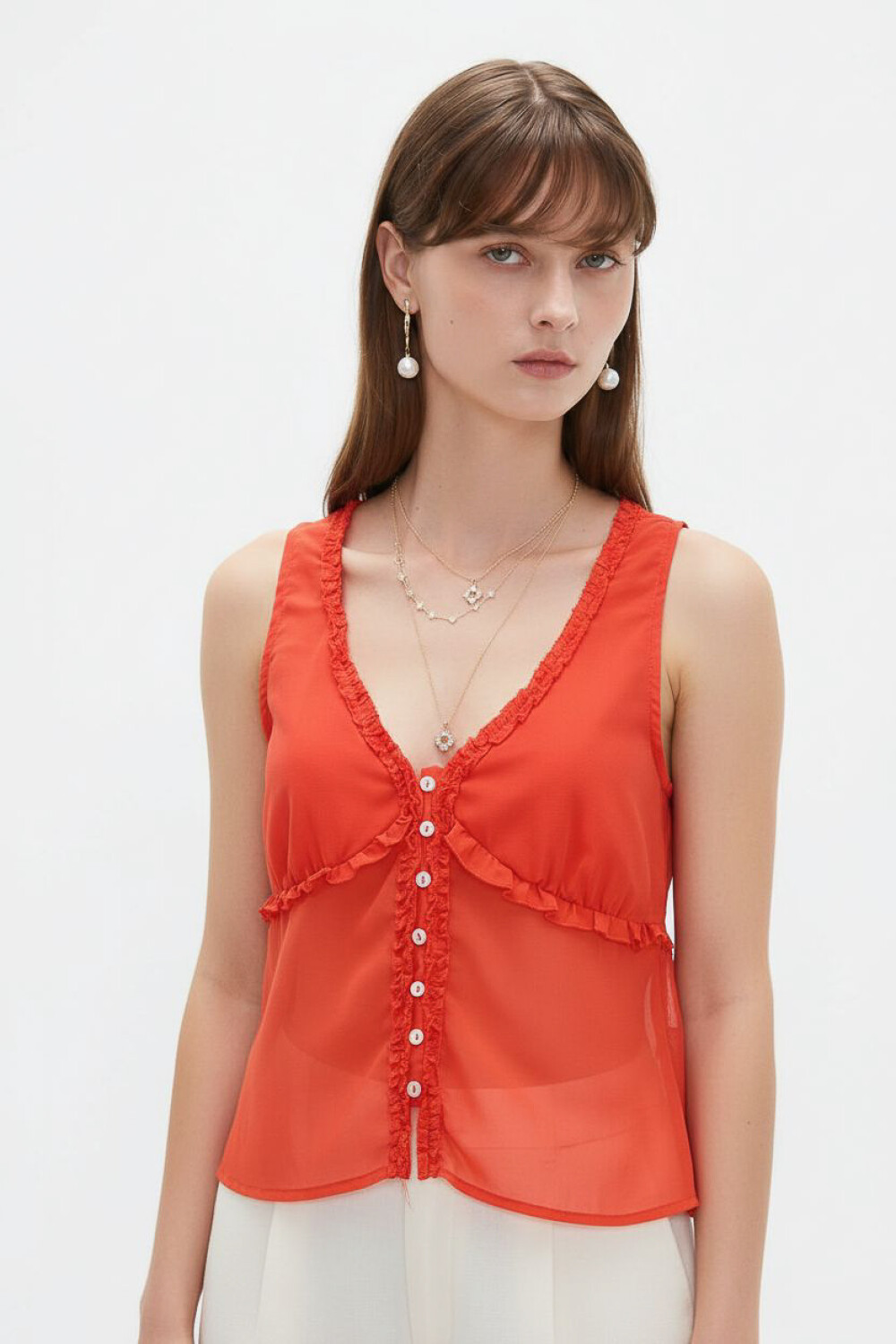 Musculosa Salen Rojo Anaranjado