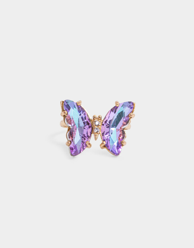 Anillos Medianos y Grandes Con Mariposas Anillo De Mariposa - Dorado