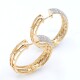 Aros oro 18k combinados con brillantes. Diámetro 25 mm Aros oro 18k combinados con brillantes. Diámetro 25 mm