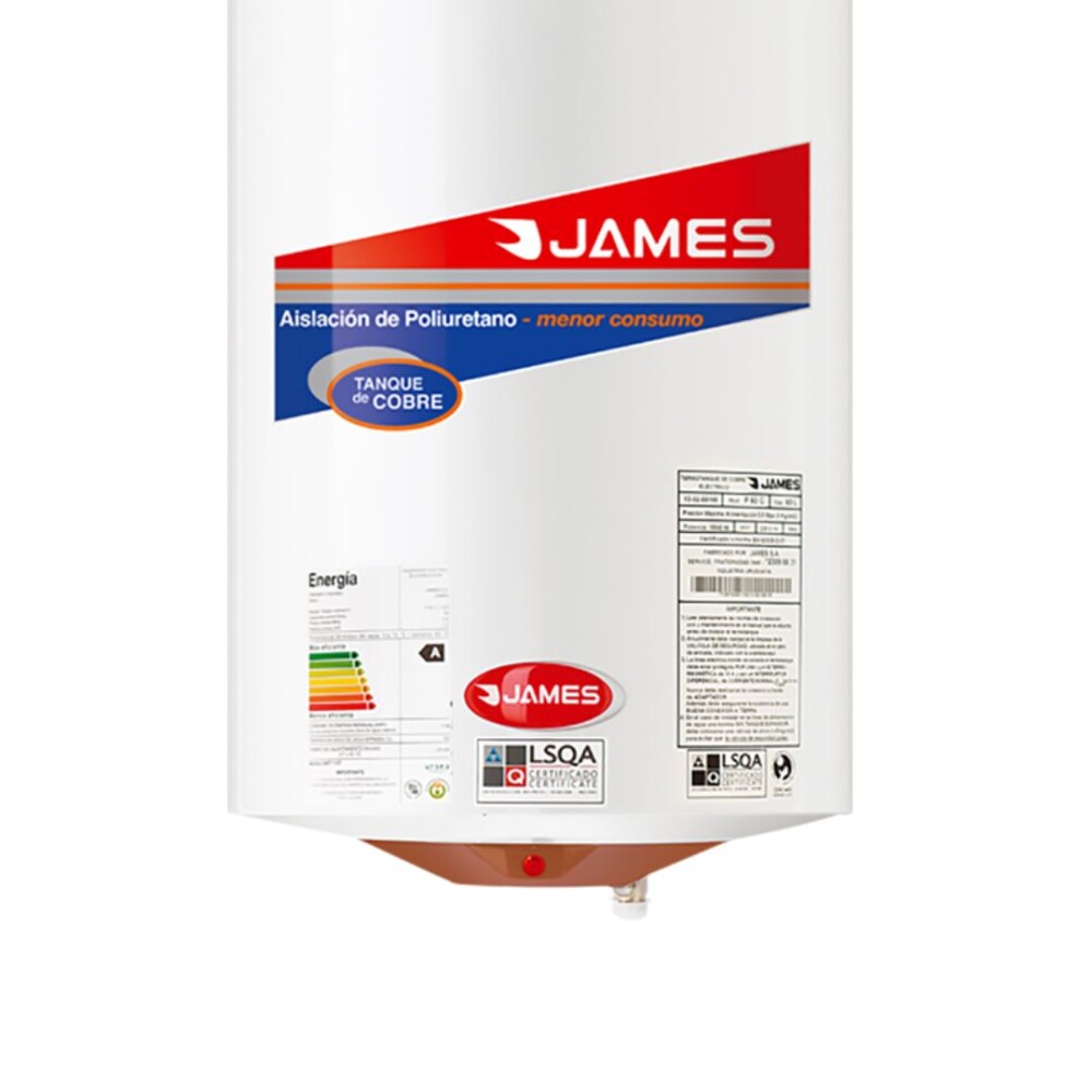 Calefón Termotanque Cilíndrico 110L - Modelo de Cobre - James Calefón Termotanque Cilíndrico 110L - Modelo de Cobre - James