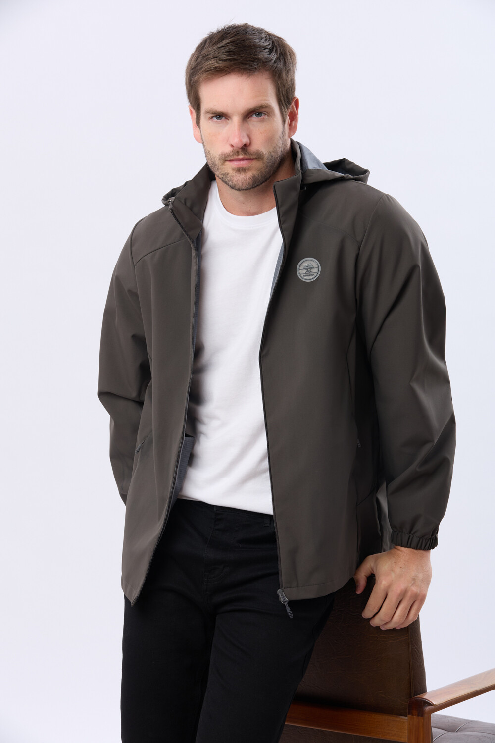 CAMPERA CAPUCHA DESMONTABLE Gris Oscuro