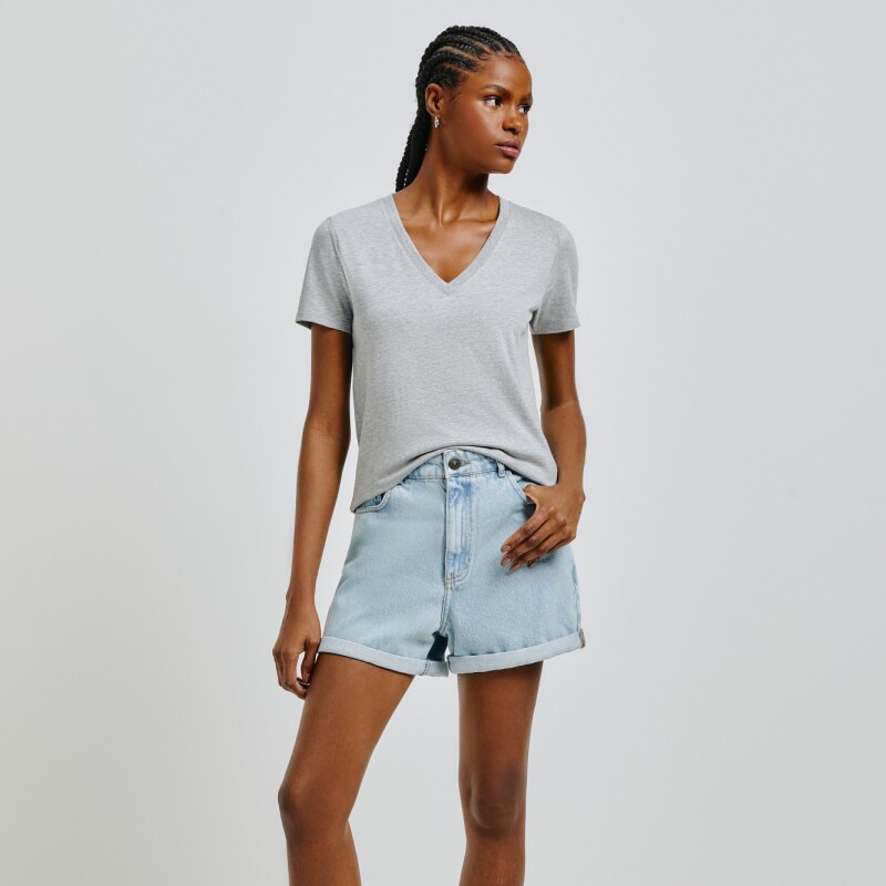 BLUSA MM FEM CINZA MESCLA