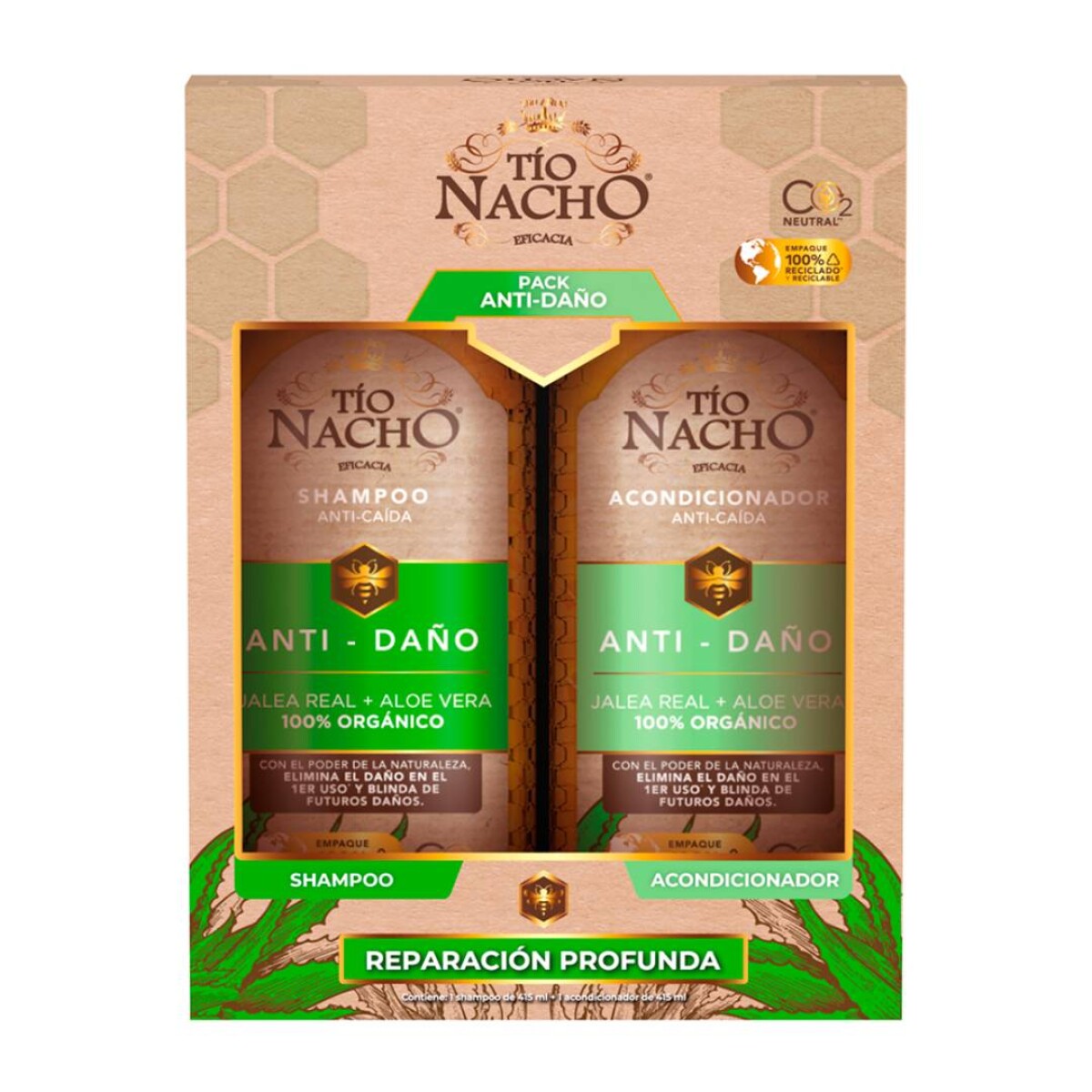 Shampoo Tio Nacho Anti Daño 415Ml + Acondicionador 415Ml - Pack 