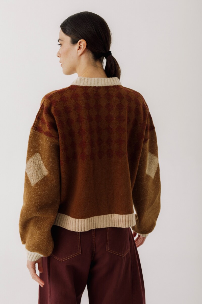 CARDIGAN ROMBOS Camel