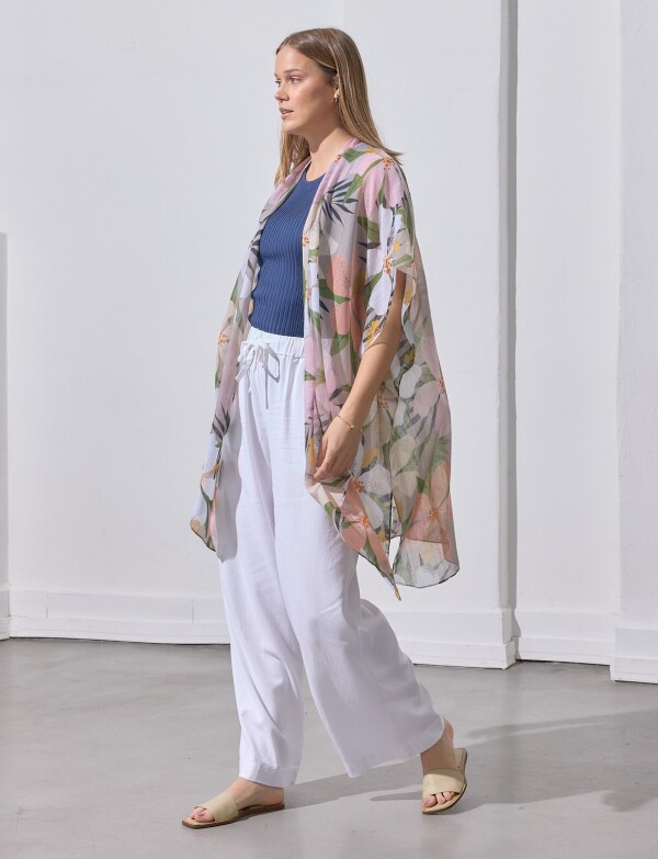 Kimono Flores TOSTADO/MULTI