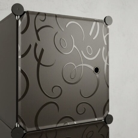 Armario Plastico Lumax 8 Compartimentos Desmontable Negro