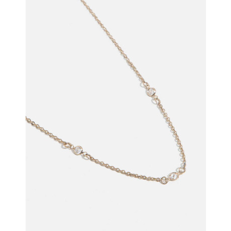 Set De Collar Y Aros Pasantes Dorado