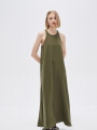Vestido Albareda Verde Oliva Oscuro