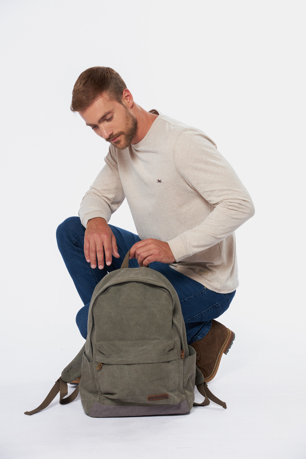 MOCHILA DE LONA Verde