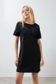 Vestido con flecos negro