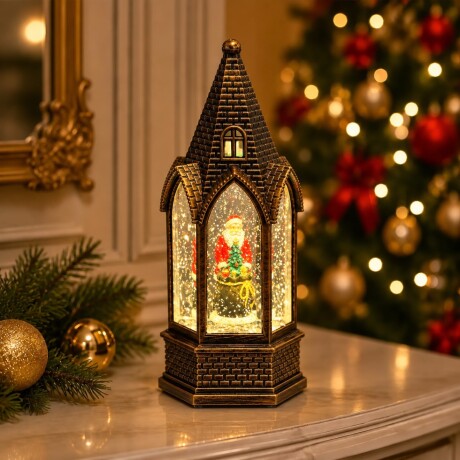 Farol Navideño Torre con Luz, Música y Brillos en Movimiento Farol Navideño Torre con Luz, Música y Brillos en Movimiento