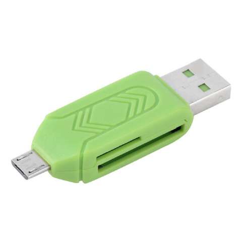 Lector Adaptador Otg Usb Memoria Múltiple Micro Sd 2 En 1 Variante Color Verde