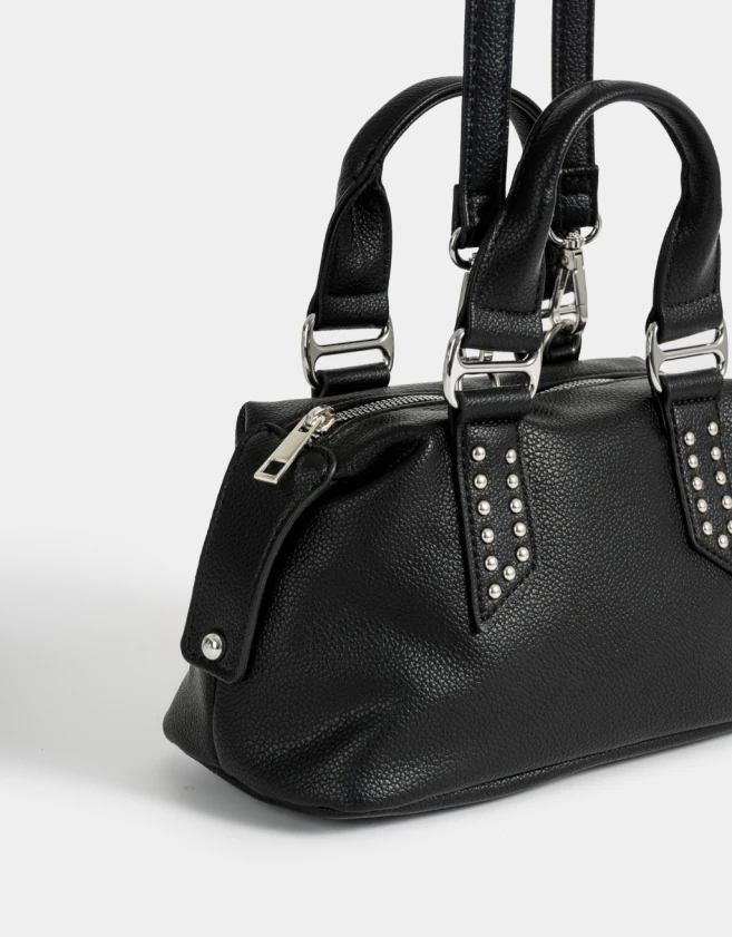 Bowling Noche Cartera Bowling Con Tachas - Negro