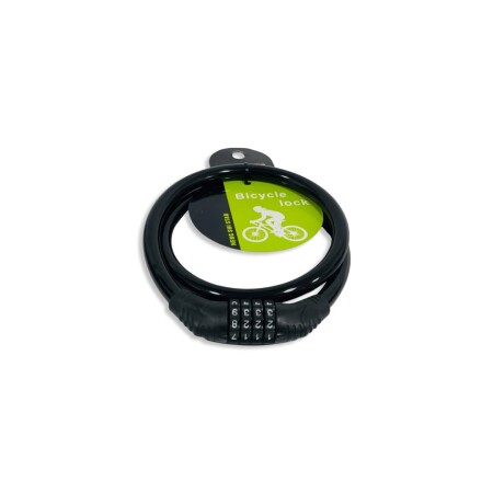 CANDADO PARA BICICILETA CON COMBINACIÓN NEGRO