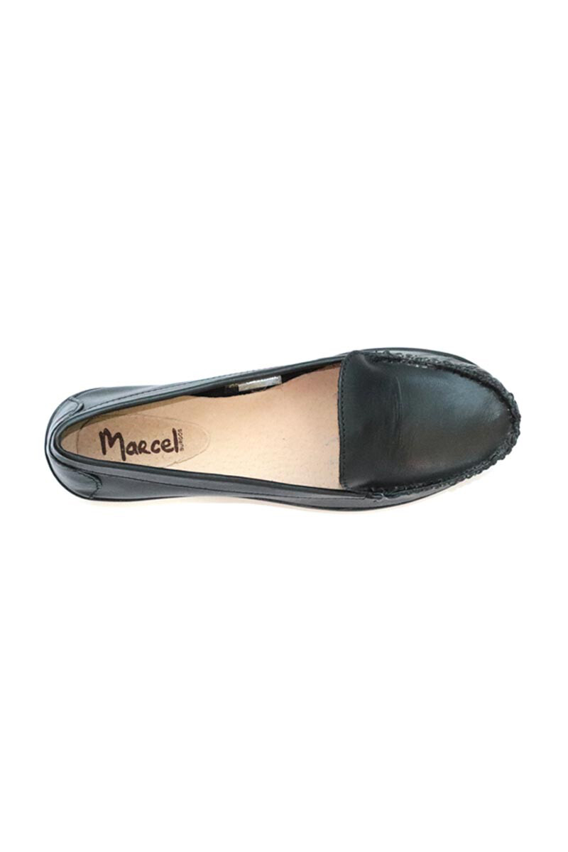 Mocasín Clásico Liso Cuero Negro