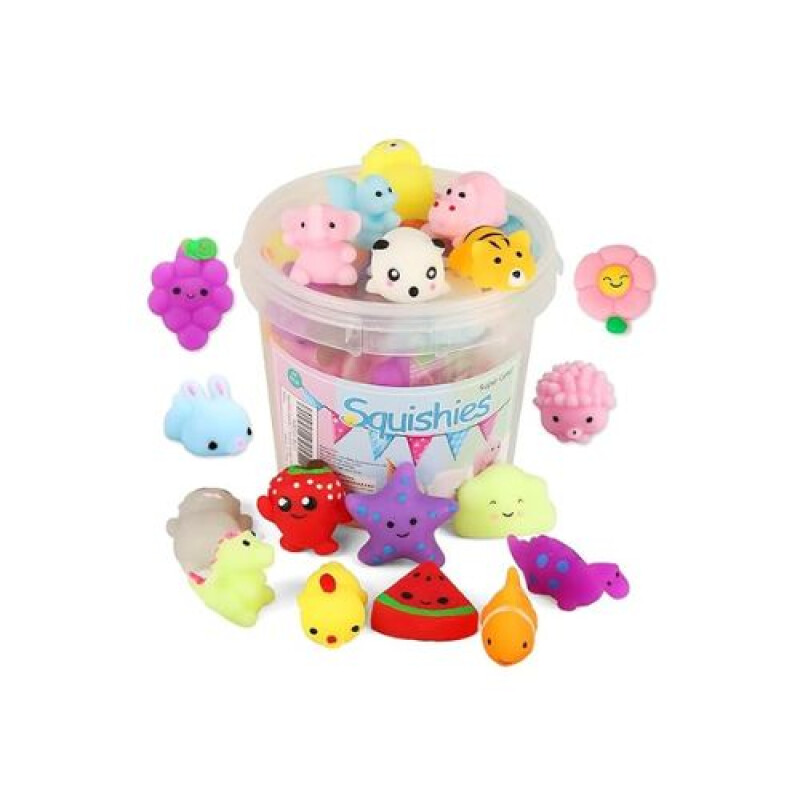 Balde x 24 Squishys Varios Colores y Diseños Balde X 24 Squishys Varios Colores Y Diseños
