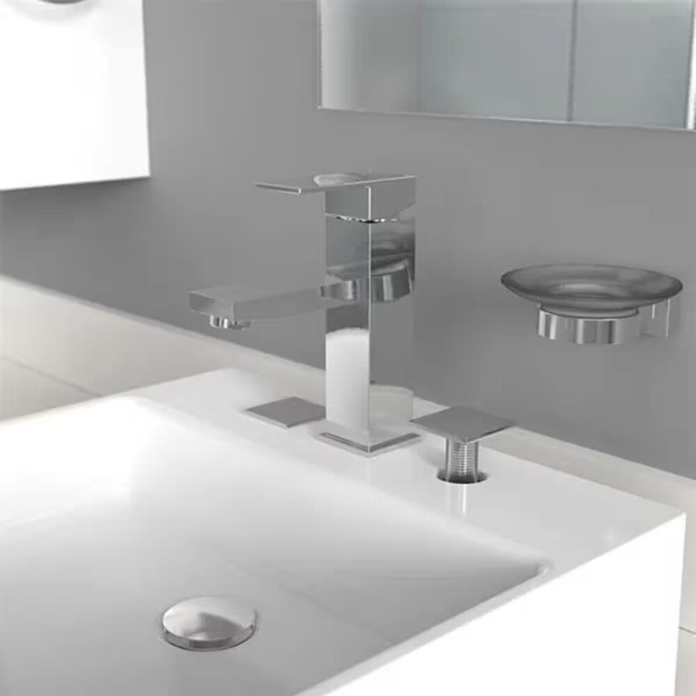 Tapa hueco cuadrado cromado abs Blukit Tapa Hueco Cuadrado Cromado Abs Blukit