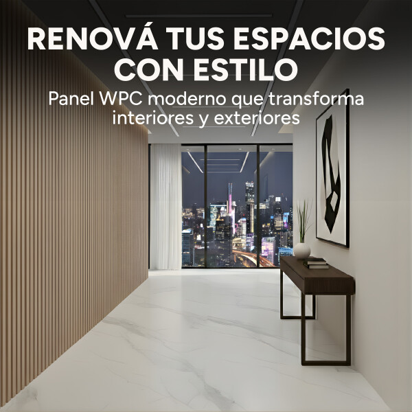 Pack x20 Wpc Simil Madera Wall Panel Lambrin 2.90x16.7 Color Marrón Madera 6