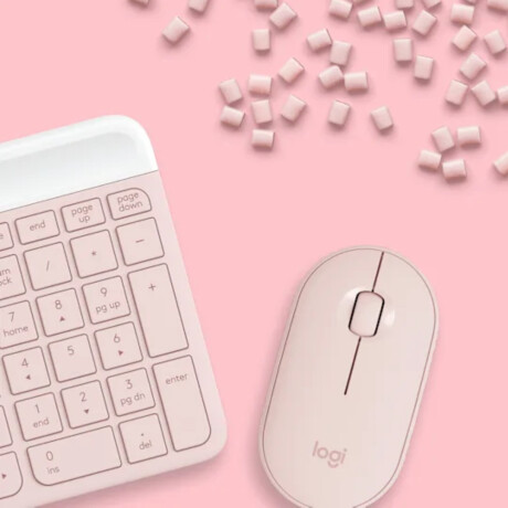 Combo Logitech Teclado y Mouse MK470 inalámbrico Rosa