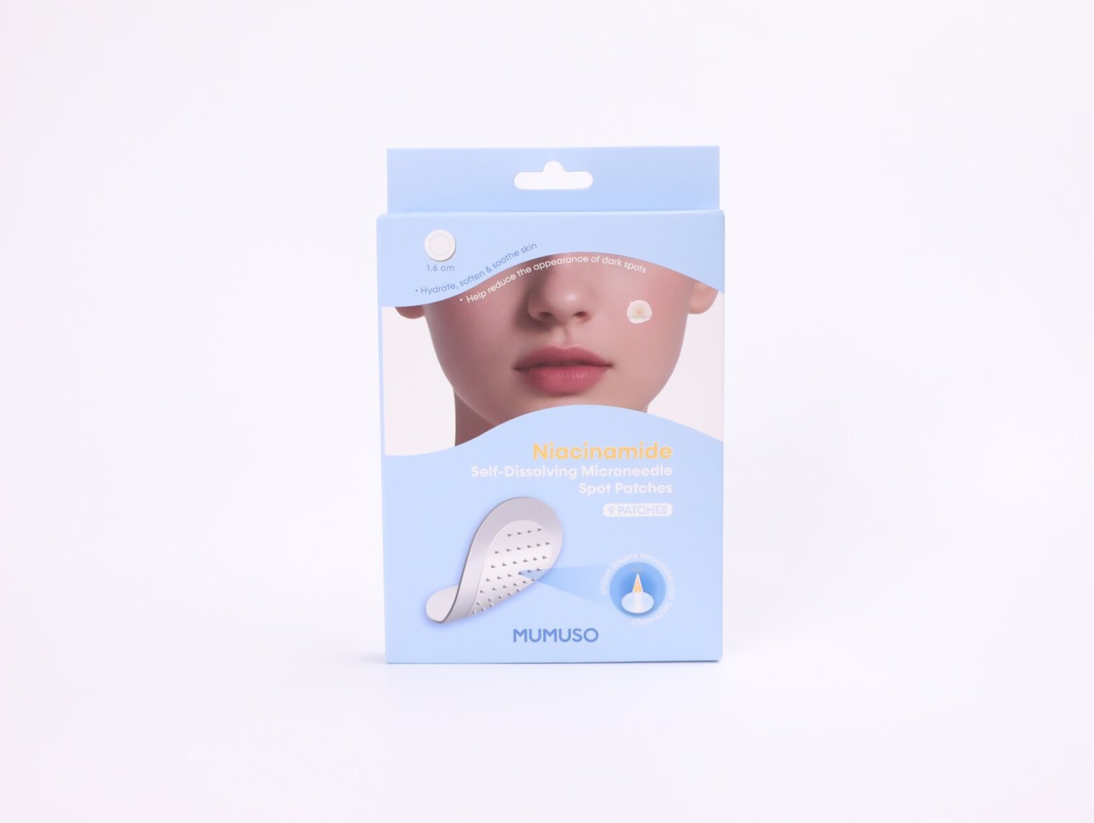 PARCHES DE MICROAGUJAS AUTODISOLUBLES CON NICOTINAMIDA 
