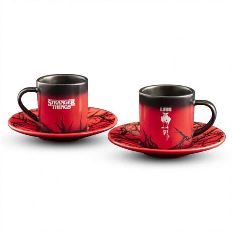 Set De 2 Tazas Con Platos BIALETTI Edición Stranger Things Set De 2 Tazas Con Platos BIALETTI Edición Stranger Things