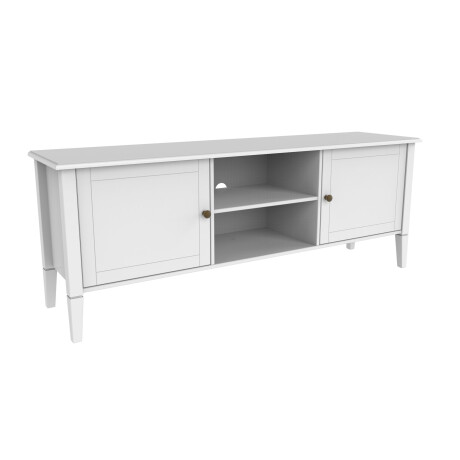RACK DE LIVING PARA TV MDF-Y-METAL BLANCO AMIERCANO
